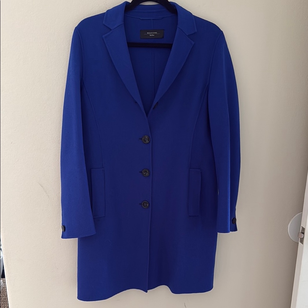 Women's Blue Blazer Coat